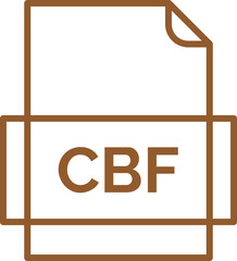 CBF File icon thick outline rounded corners