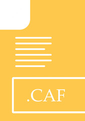 CAF File format icon fill inside