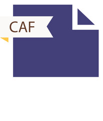 CAF File format icon roe color fill