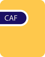 CAF File icon thick black outline