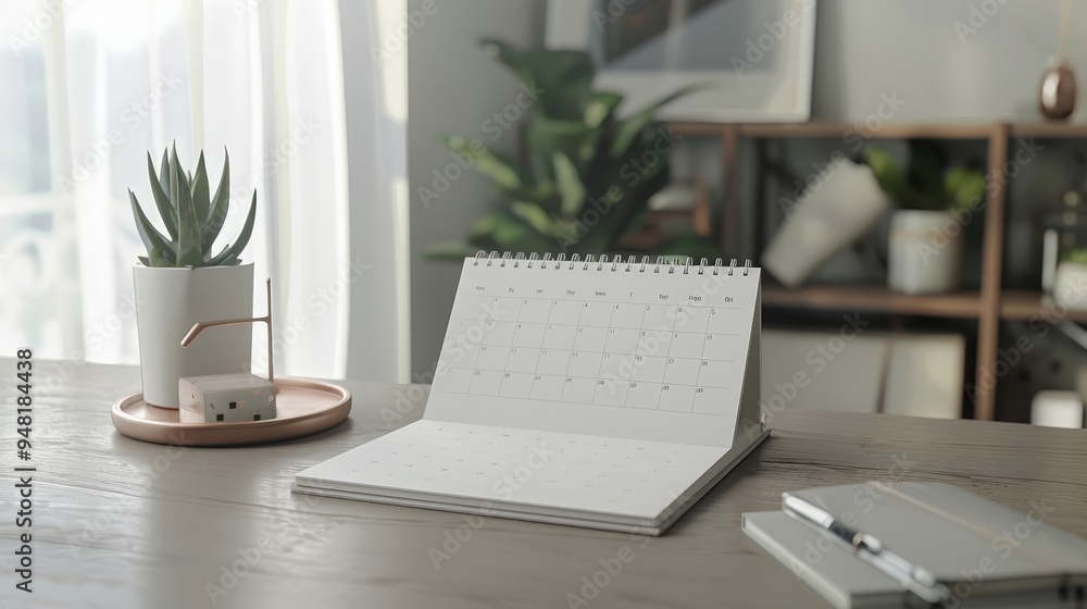 Poster experience an elegant calendar month featuring a classic grid layout with stylish fonts and subtle c