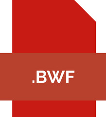 BWF File extension icon fill crisp corners with symbol