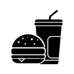 Fast Food Icon, Burger and Soda.