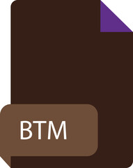 BTM file extension icon crisp corners grey colors