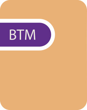 BTM File icon black fill and empty for symbol