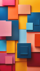 Obraz premium Abstract colorful squares. 3D.