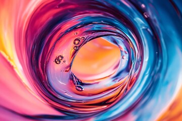 Fototapeta premium Abstract Swirling Liquid Texture with Vibrant Colors