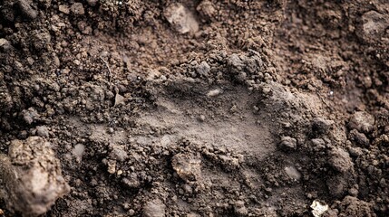 Obraz premium Coastal soil with distinct texture, salt-tolerant microorganisms, detailed close-up, illustrating adaptation to saline environments