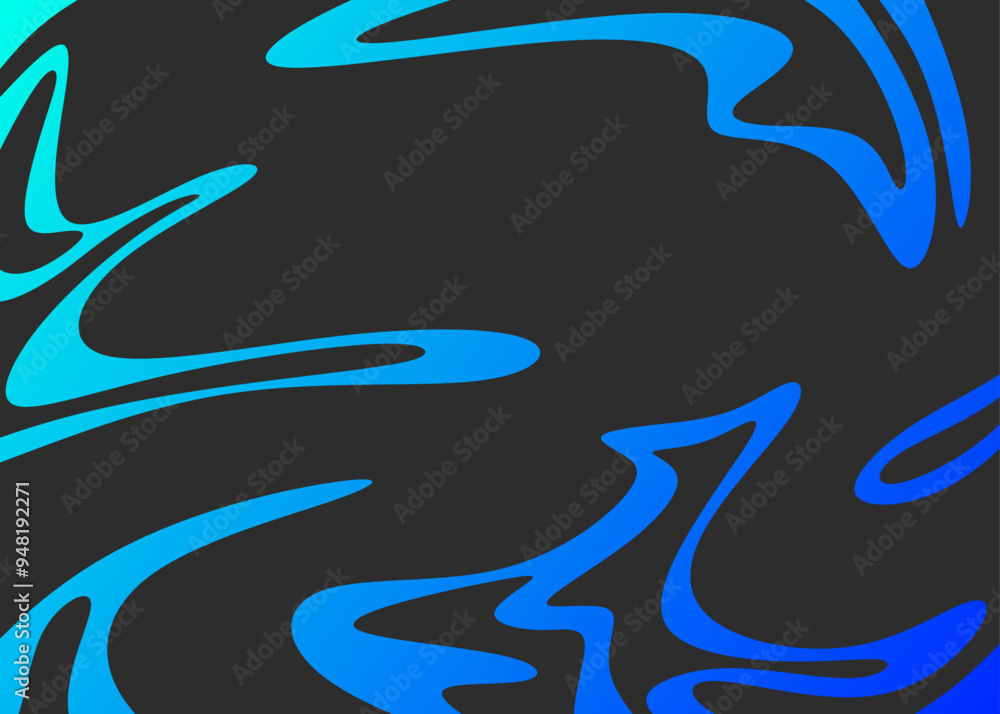 Poster abstract background with gradient wavy lines pattern and with some copy space area