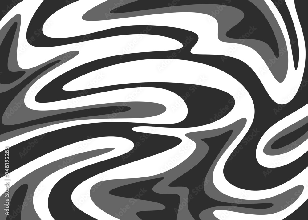 Poster abstract background with wavy camouflage pattern