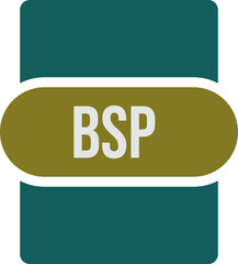 BSP File extension icon rounded and color fill