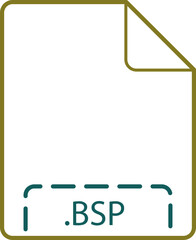 BSP File icon deep rounded outline