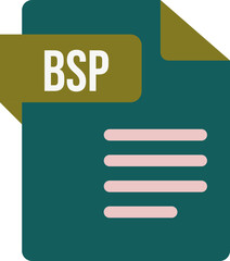 BSP File icon with dark ciolor and folded doc