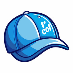 Blue baseball cap, very cool stock illustration