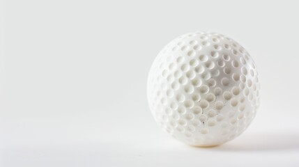 White field hockey ball on a white background