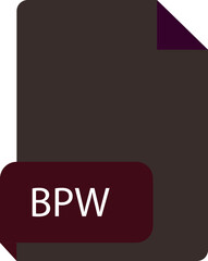 BPW file extension icon crisp corners grey colors