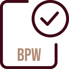 BPW File icon with checked mark