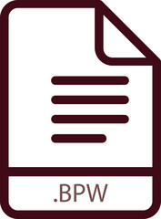 BPW File minimal icon with symbol