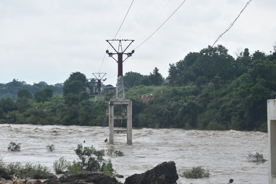 Dhuandhar (Dhuadhar ) waterfalls, Bheraghat, Jabalpur, Madhya Pradesh, INDIA in Rainy Season 