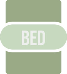 BED File extension icon rounded and color fill