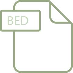 BED File format icon rounded shapes and spacing