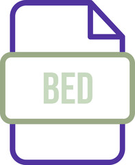BED File icon with bold outline