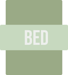 BED ip file extension icon color fill outer flat