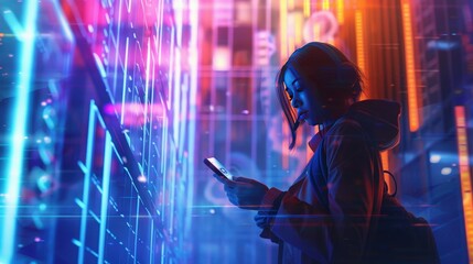 modern tech lifestyle with a phone in hand.