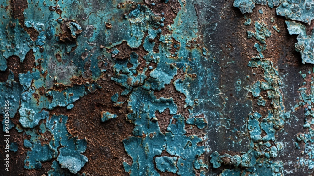 Poster rugged charm of grunge texture with a close-up of its distressed surface.