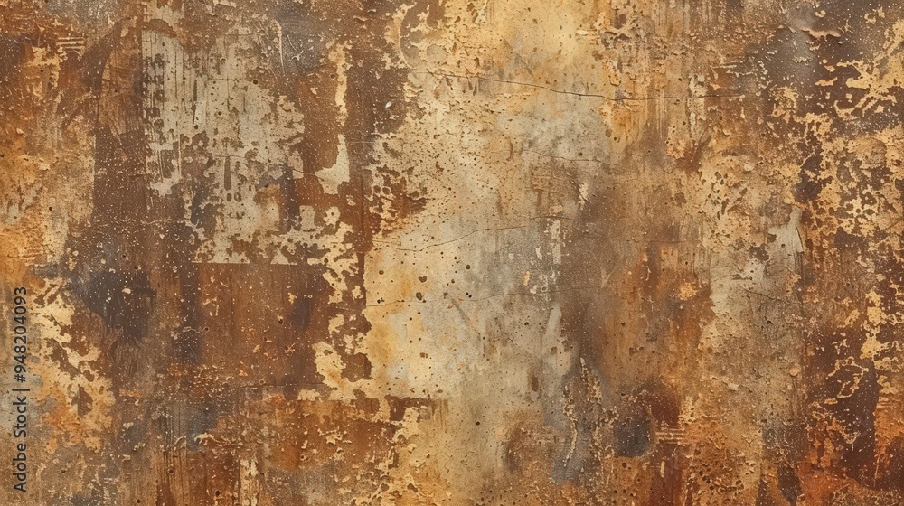 Poster rugged charm of grunge texture with a close-up of its distressed surface.
