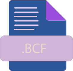 BCF File extention icon old minimal color fill