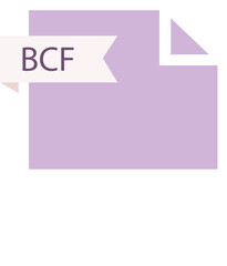 BCF File format icon roe color fill