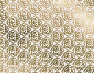 Golden Hexagonal Elegance Pattern Background 