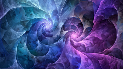 Fototapeta premium Hypnotic abstract spiral patterns in rich purple and blue hues with swirling motion for dynamic and creative designs.