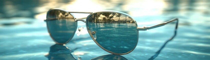 Sunglasses Reflecting a Stark Contrast of Light and Shadow, Creating a Modern Mystery A Captivating Visual Representation of Light and Darkness, with a Unique Blend of Abstraction and Reality
