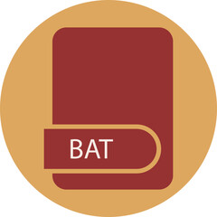 BAT File format icon circular shape