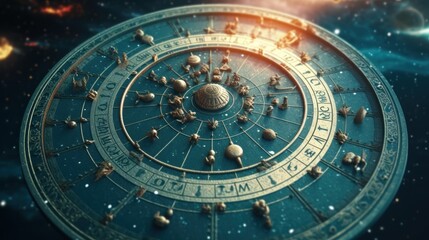 Zodiac Wheel and Stars