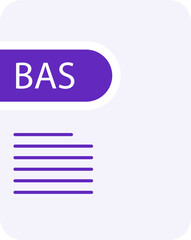 BAS File icon deep and minimal