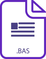 BAS File icon with symbol