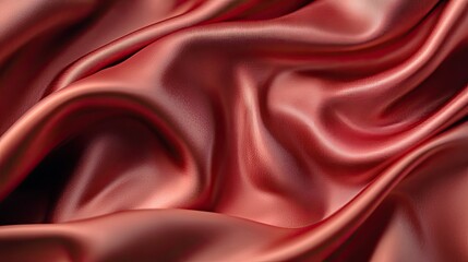 Obraz premium Close-up of luxurious silk fabric with a smooth, glossy texture, draped elegantly, showcasing its rich and opulent appearance.