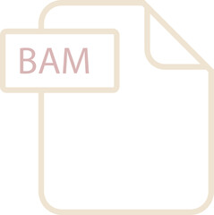 BAM File format icon rounded shapes outline