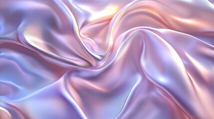 Fototapeta premium Silk fabric with a soft, shimmery texture, draped fluidly, creating a sense of movement and luxury in the image.