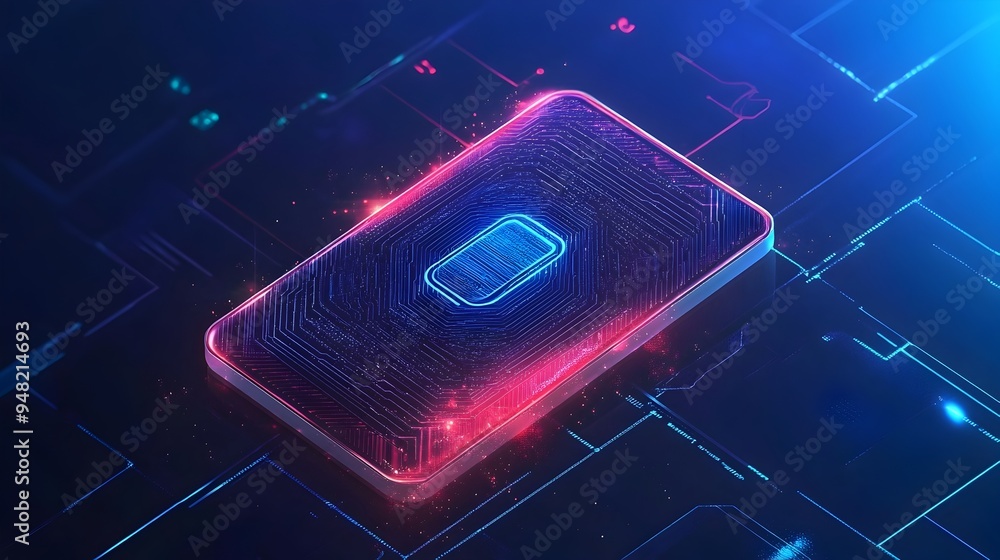 Poster secure digital wallet with advanced biometric authentication for modern finance and cashless