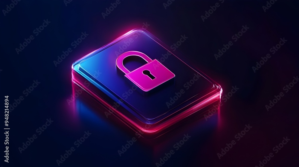 Aufkleber secure digital wallet with lock icon symbolizing privacy in online transactions