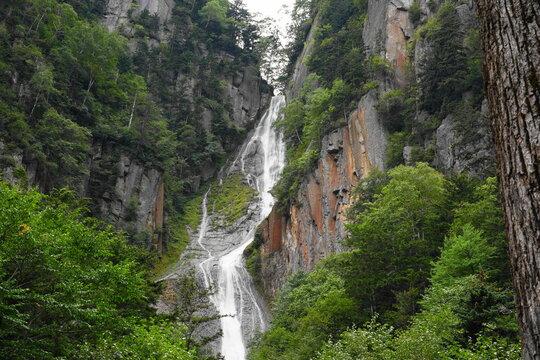 Ginga Waterfall in Sounkyo Gorge, Daisetsuzan National Park, Hokkaido, Japan