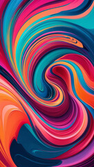 abstract art of swirling vibrant paint stroke background art design backdrop