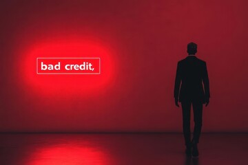 Obraz premium Person walking into a snare labeled 