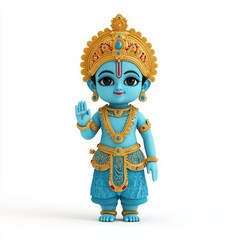 Divine Grace Embodied - 3D Rendering of Baby Krishna Incarnation