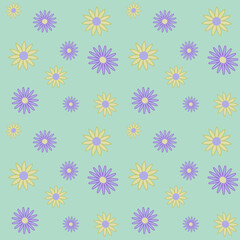 seamless pattern with flowers