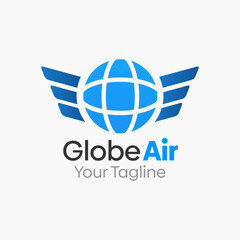 Globe Air Logo Design Template. Good for Business, Agency, Community and Organization